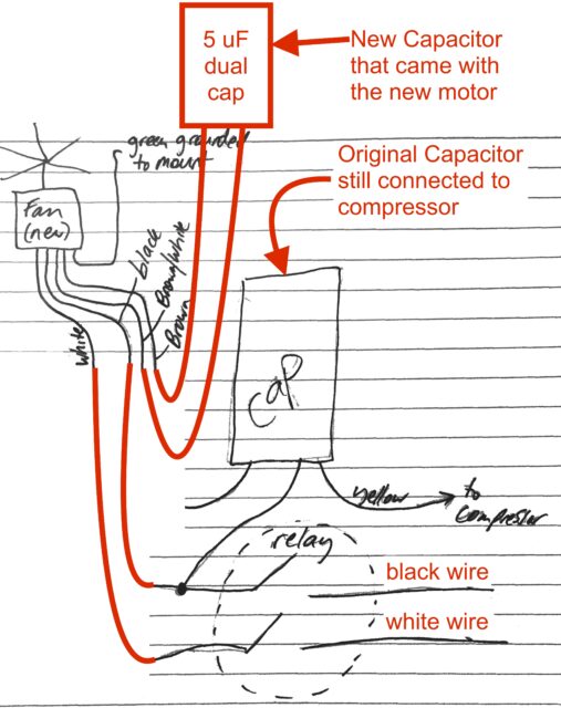 New AC Condenser Fan Motor Schematic