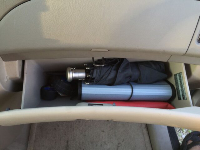 The organizer in the glove box