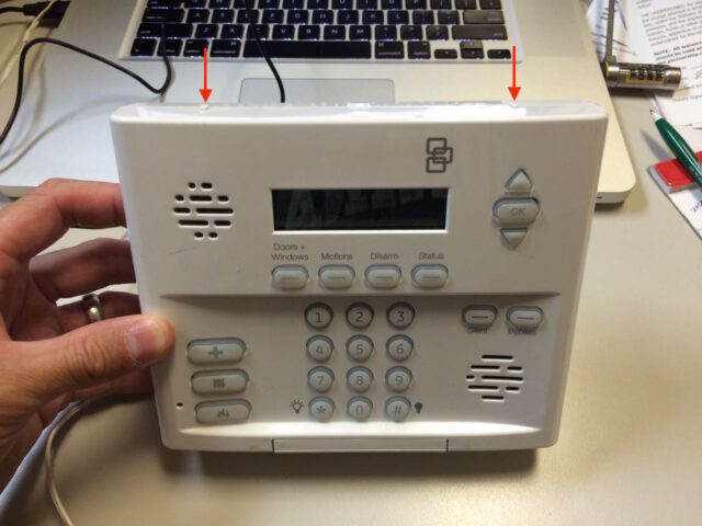 Simon XT Alarm Case Opening Buttons