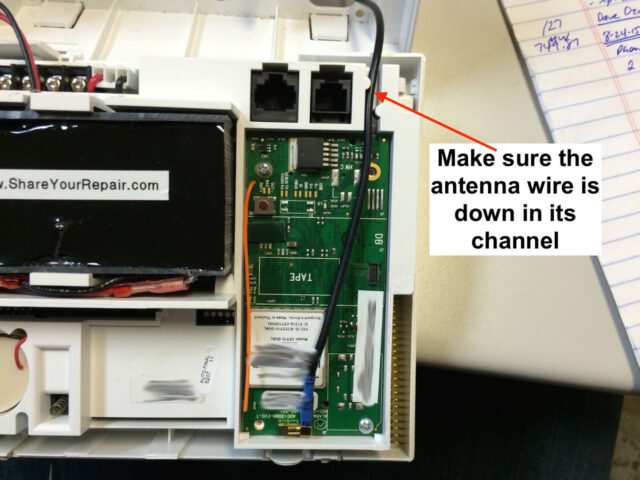 Simon XT Radio Antenna Wire Path