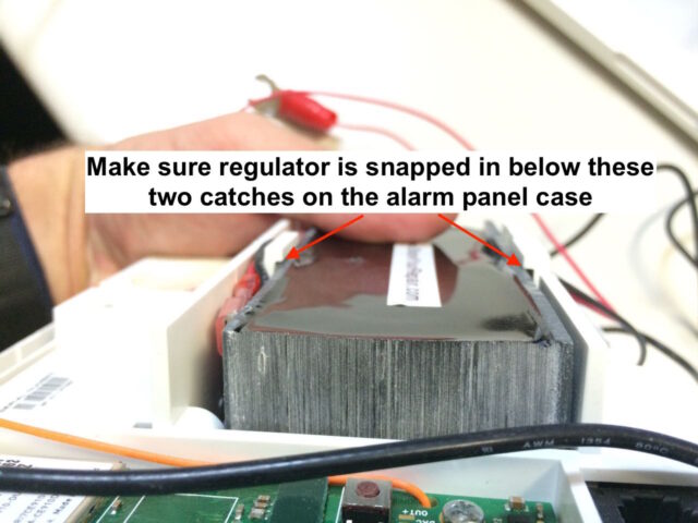 Simon XT Voltage Regulator Installed Side View