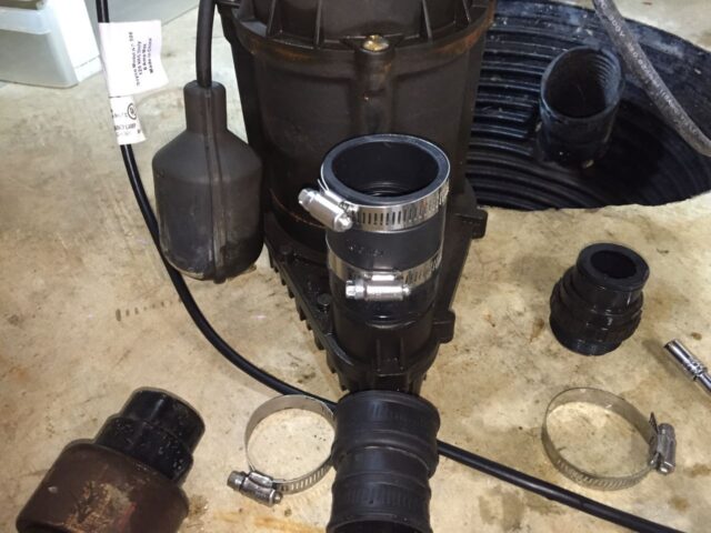 New sump pump check valve installed