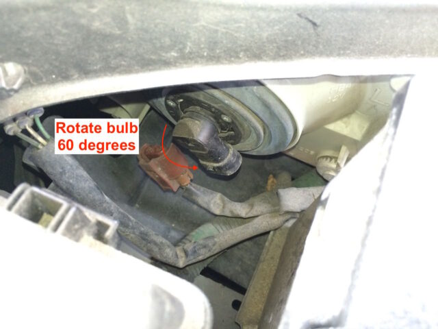 Toyota Camry Headlight Bulb Unlatched from Headlight