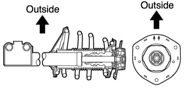 Toyota Sienna Front Strut Mounting Orientation