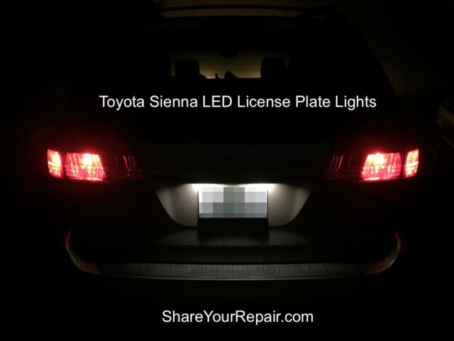 Toyota Sienna LED License Plate Lights