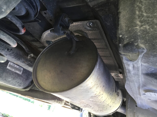 Muffler Heat Shield Re-Mounted