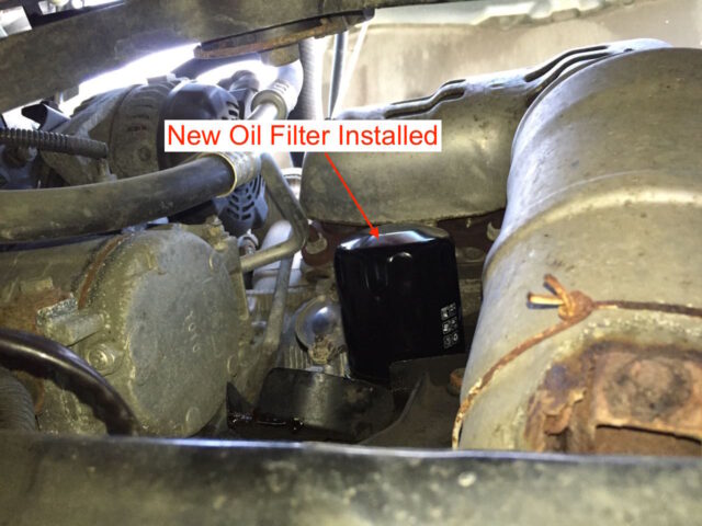 New Oil Filter Installed