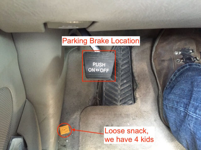 Toyota Sienna Parking Break Location