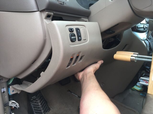 Removing the lower driver's dash panel