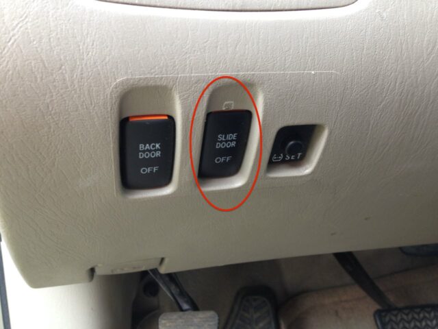 Toyota Sienna Sliding Door Manual Button