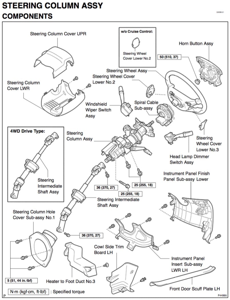 Toyota Sienna Steering Wheel Assembly