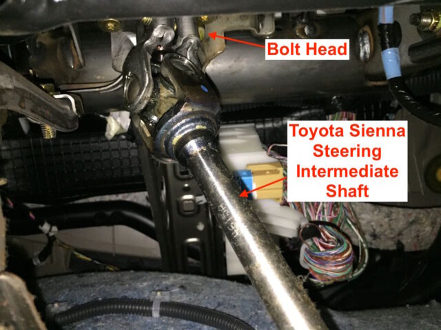 Toyota Sienna Steering Intermediate Shaft Top End