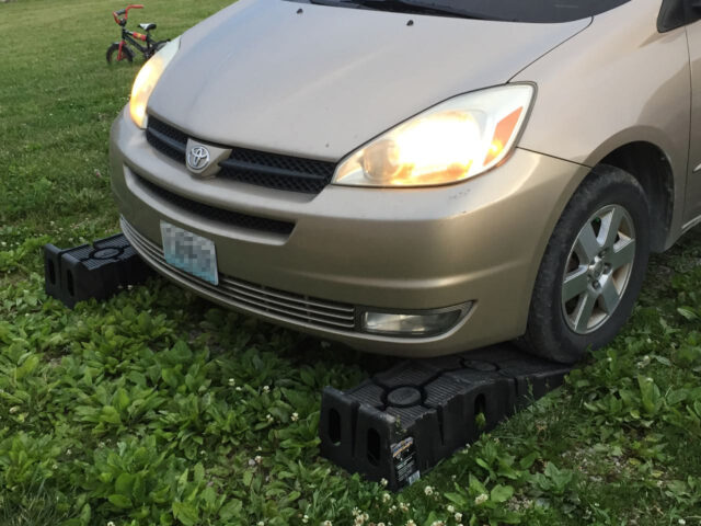 Toyota Sienna With Ramps Lined Up