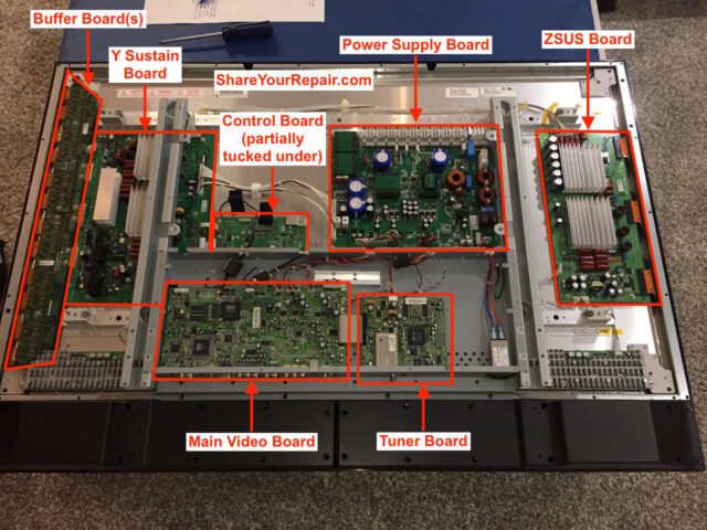 Vizio 50 Plasma Internal Components Identified