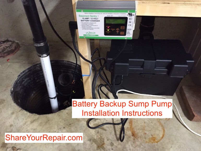 Battery Backup Sump Pump Installation Instructions