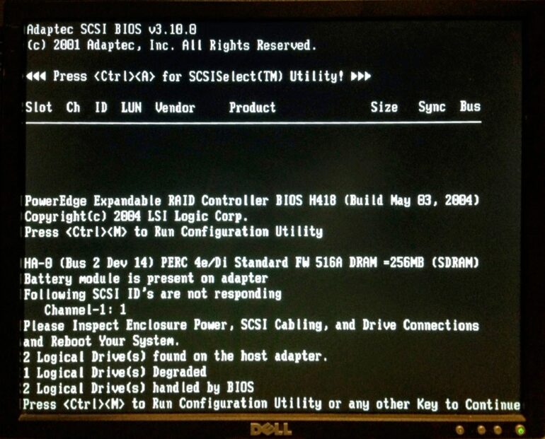 How to Fix Error: 1 Logical Drive(s) Degraded on Dell PowerEdge 2800 Server