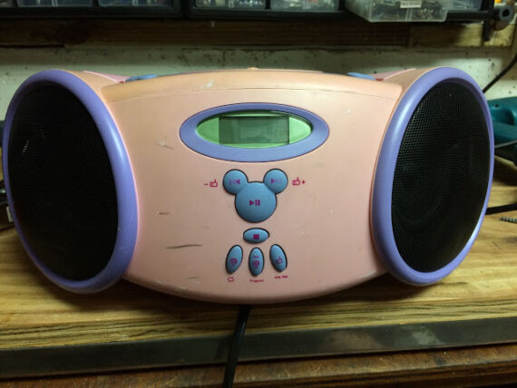 How to Open up a Disney Princess Boombox DB3000-P CD Player And Fix The AC Connector