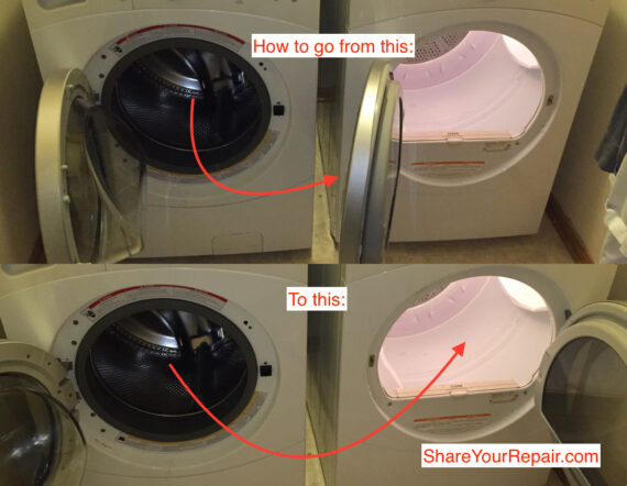 How to Reverse GE Dryer Door