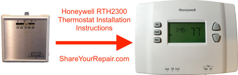 Honeywell RTH2300 Thermostat Installation Instructions