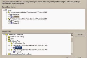 How To Change Database Location in Crystal Reports