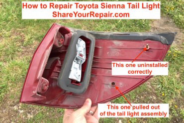 How to Repair Broken Toyota Sienna Tail Light