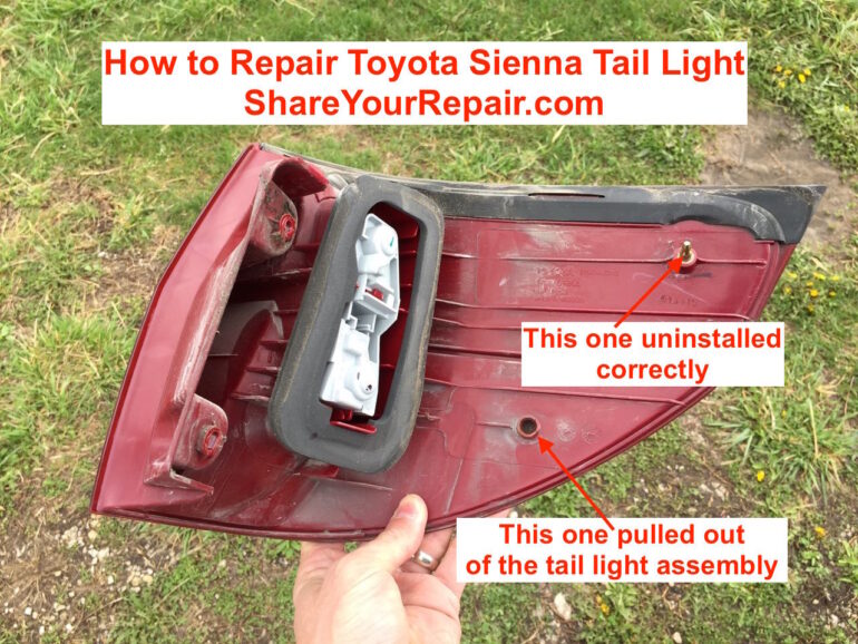 How to Repair Broken Toyota Sienna Tail Light