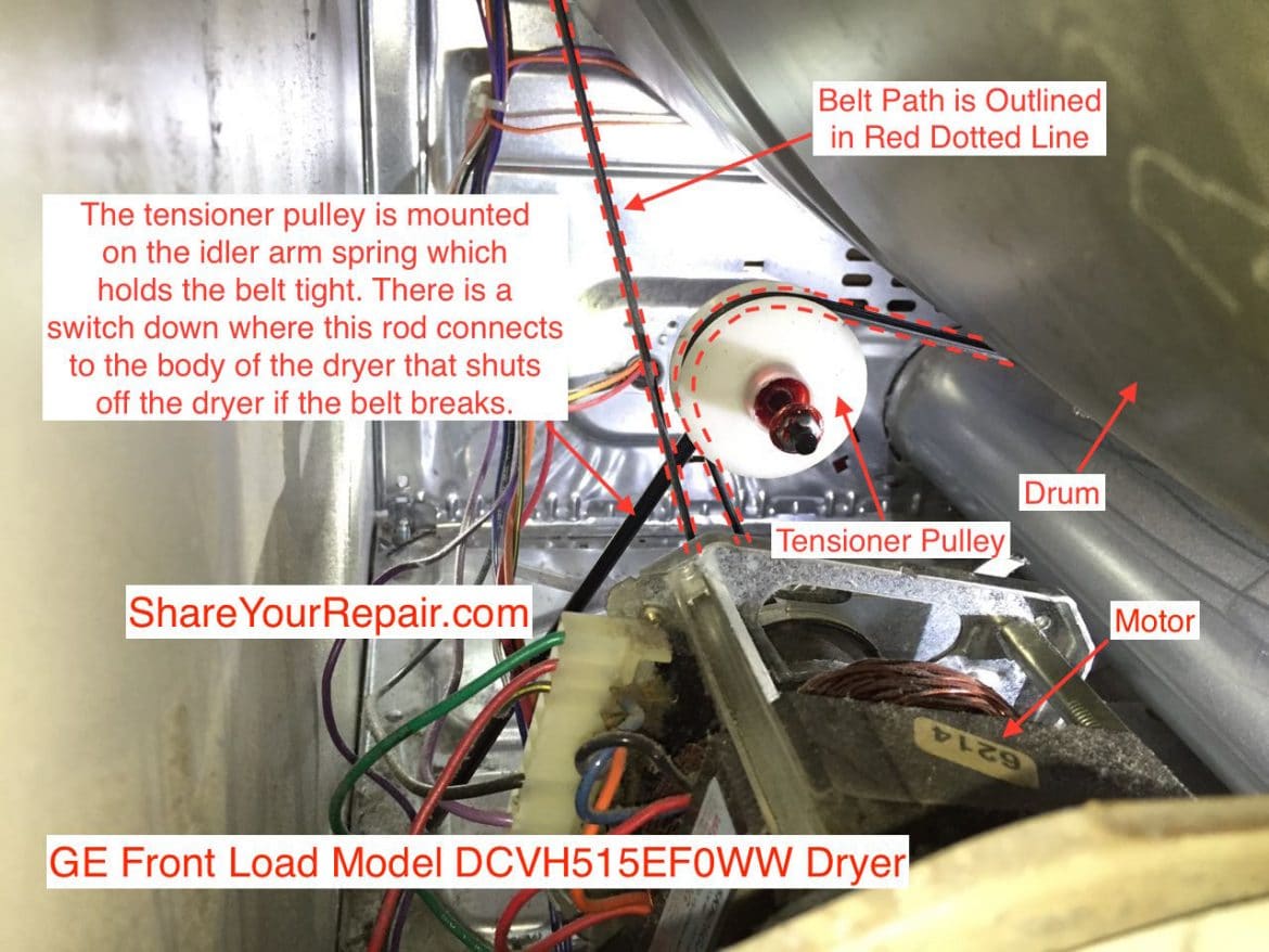 How To Install Dryer Belt How to Replace GE Dryer Idler Pulley and Belt · Share Your Repair
