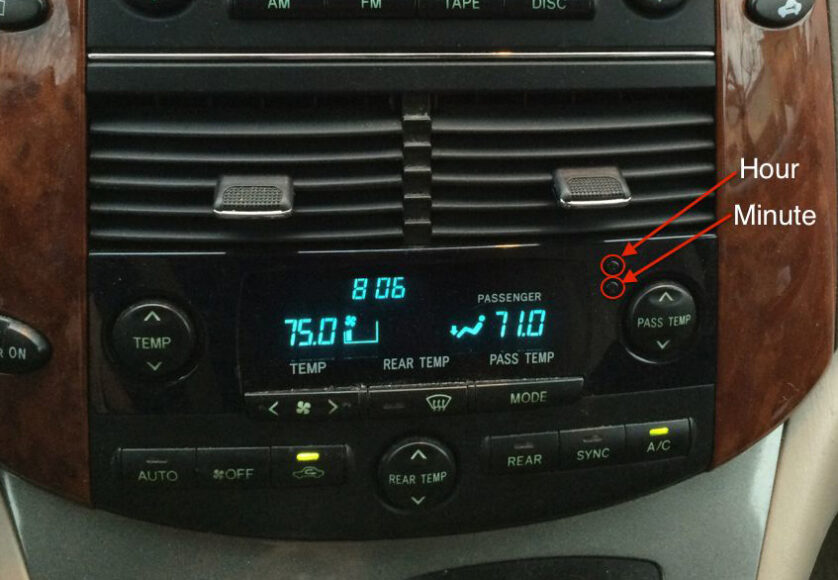 How to Set the Time/Clock on a 2004-2010 Toyota Sienna · Share Your Repair