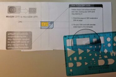 A MiniSim with lines drawn for cutting down to a MicroSim