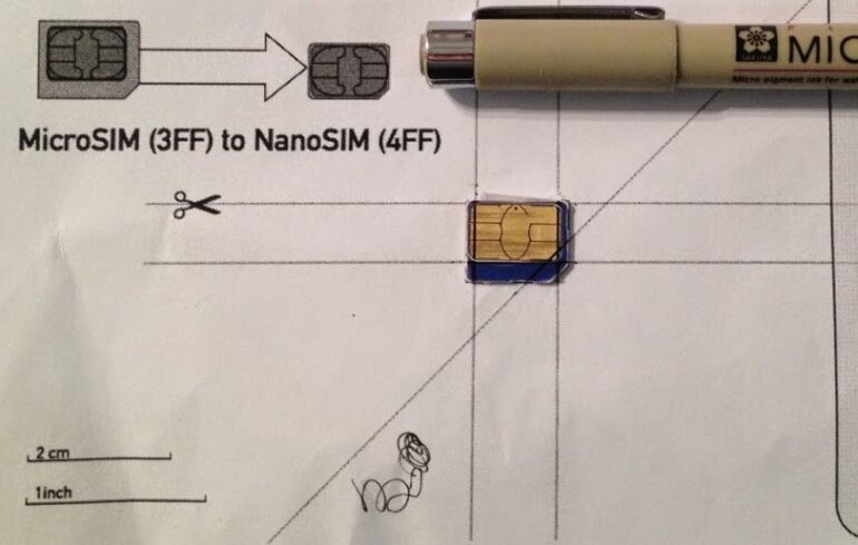 How to Cut a Micro Sim into a Nano Sim