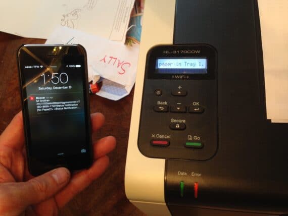 Push Notifications Notifying You That Your Printer is Out of Paper