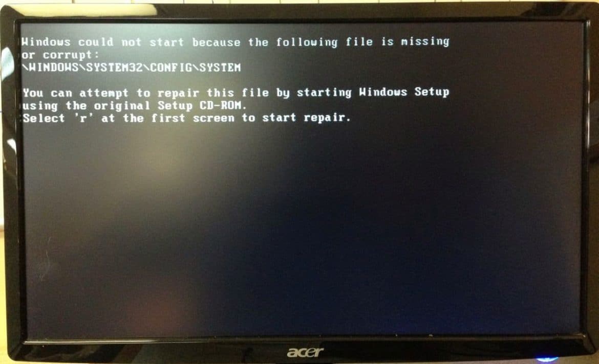 How to (temporarily) Fix Error Windows could not start because the