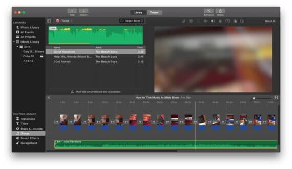 How to Trim Songs to the Length of a Slide Show in iMovie 10
